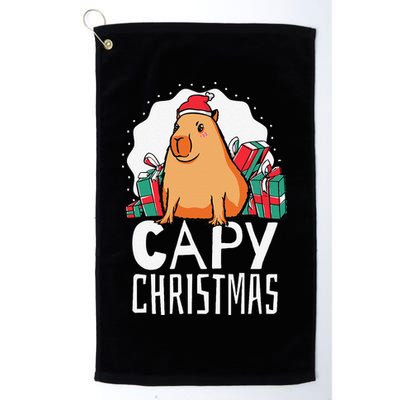 Capy Christmas Capybara Golf Towel