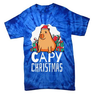 Capy Christmas Capybara Tie-Dye T-Shirt