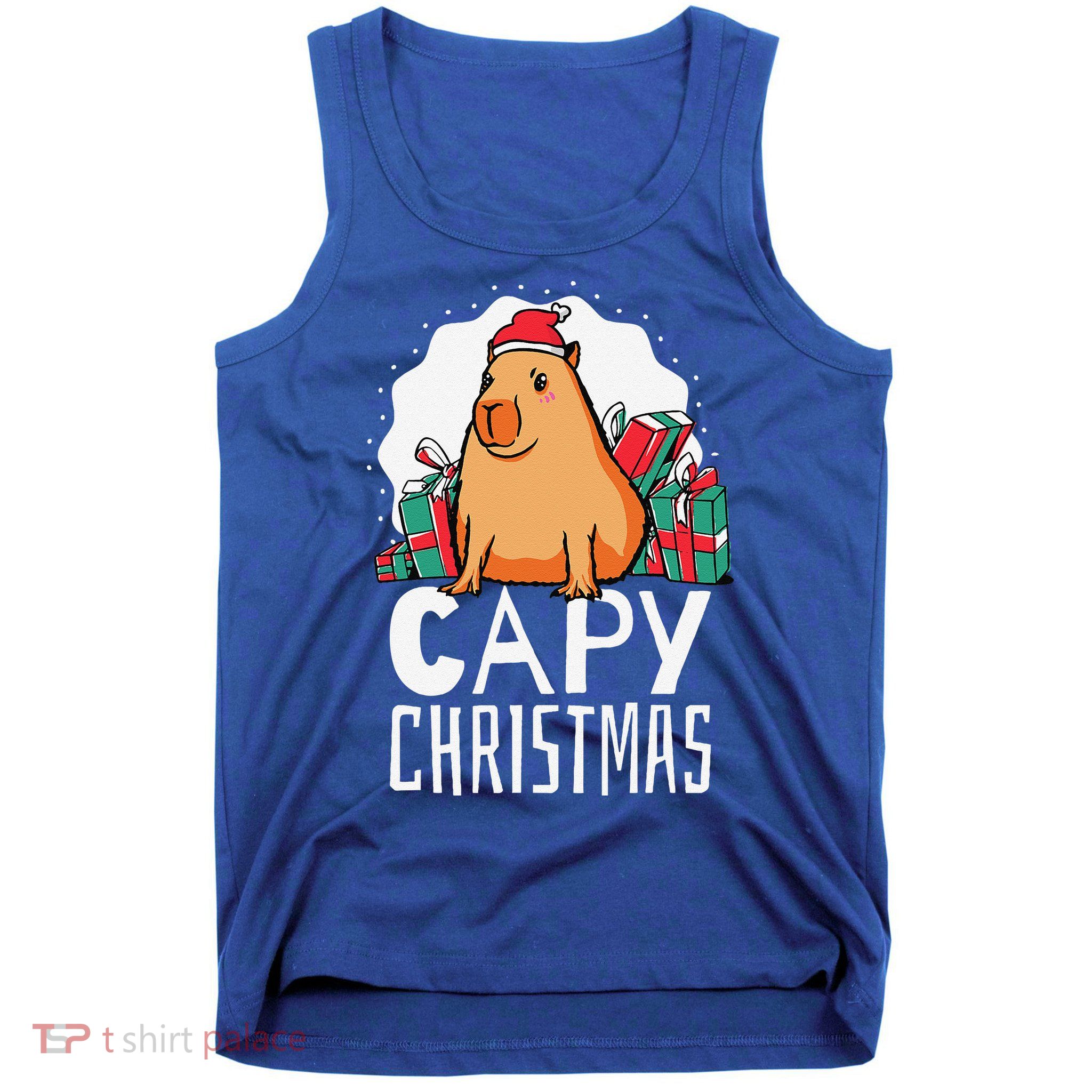 Capy Christmas Capybara Tank Top