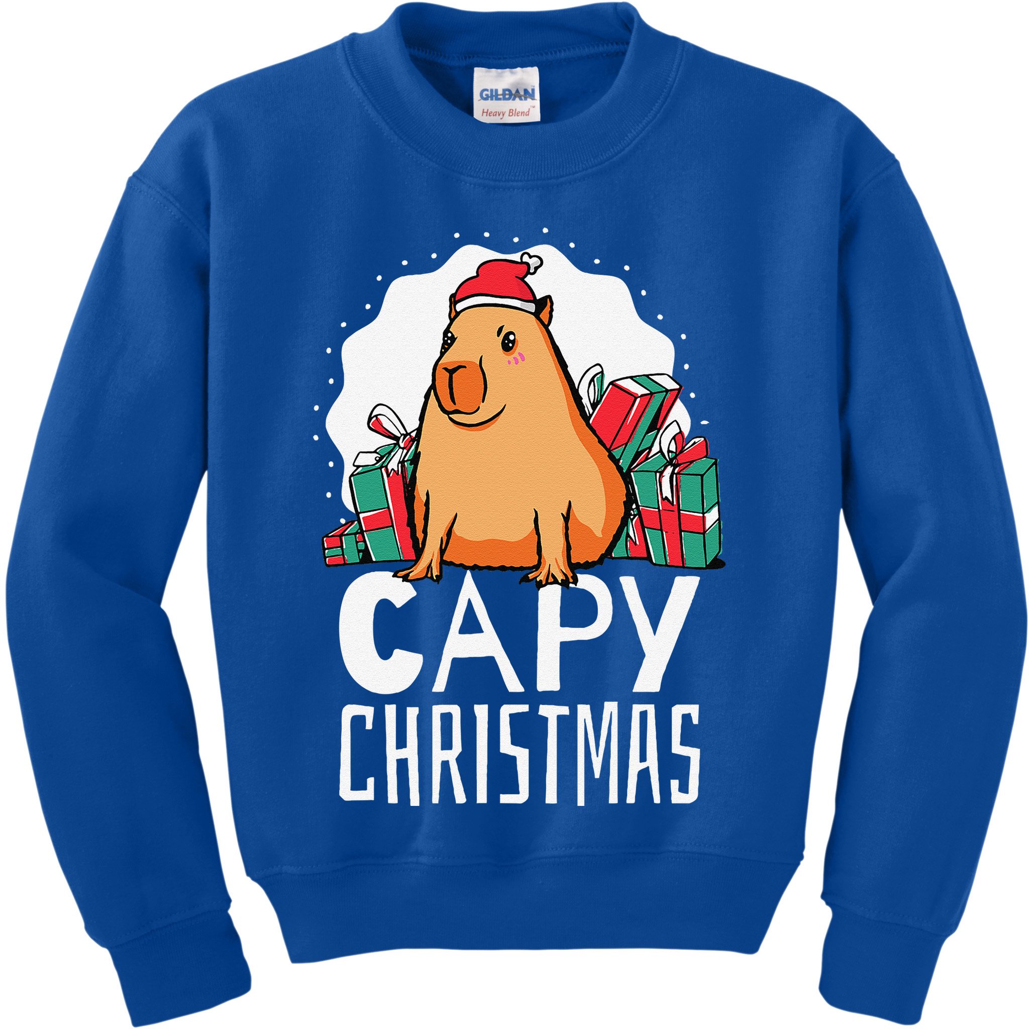 Capy Christmas Capybara Kids Sweatshirt
