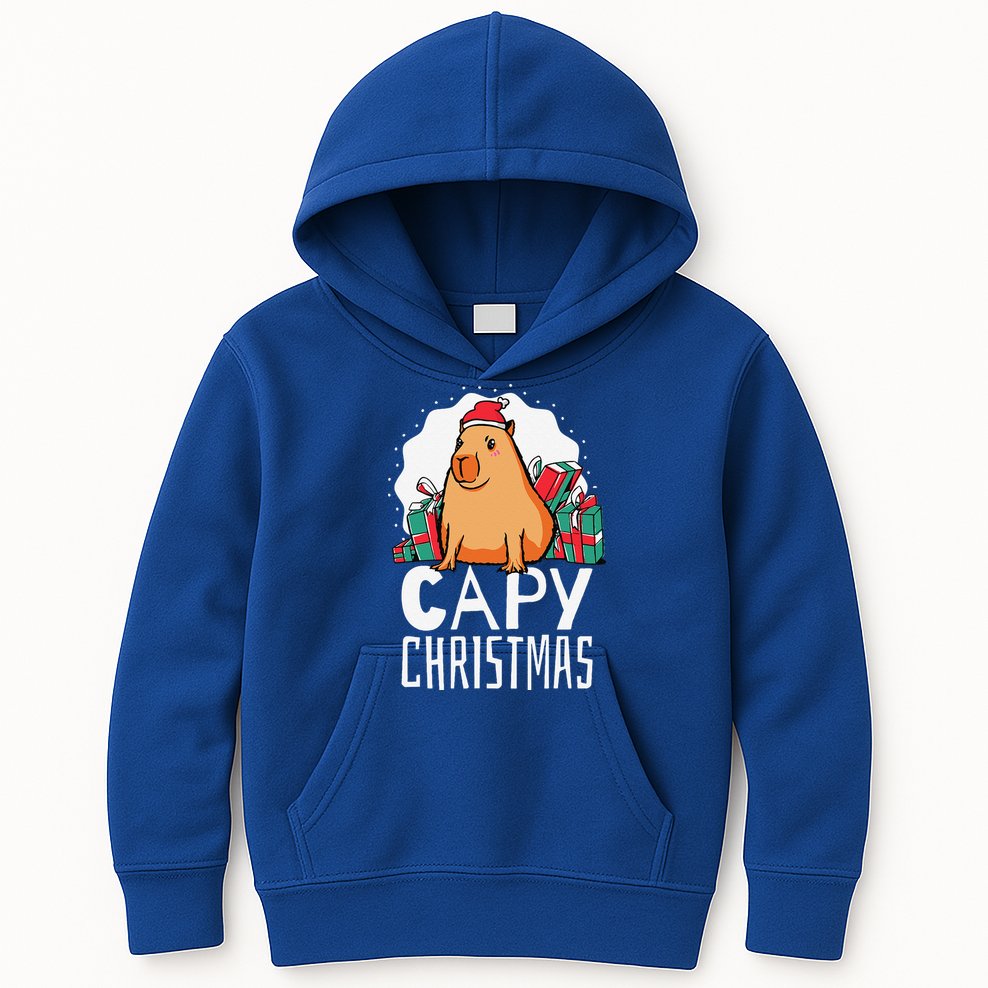 Capy Christmas Capybara Kids Hoodie