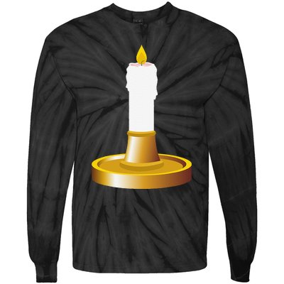 Candlestick Costume Candles Candle Holder Halloween Tie-Dye Long Sleeve Shirt