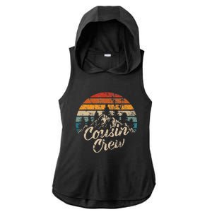 Cousin Crew Camping Outdoor Sunset Summer Camp Ladies PosiCharge Tri-Blend Wicking Draft Hoodie Tank