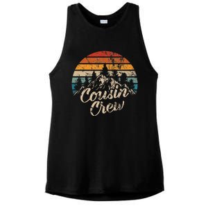 Cousin Crew Camping Outdoor Sunset Summer Camp Ladies PosiCharge Tri-Blend Wicking Tank