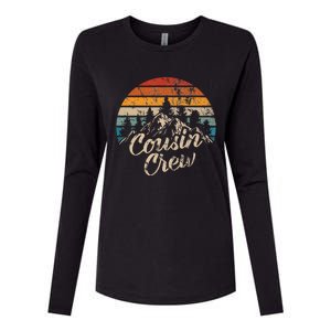 Cousin Crew Camping Outdoor Sunset Summer Camp Womens Cotton Relaxed Long Sleeve T-Shirt