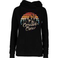 Cousin Crew Camping Outdoor Sunset Summer Camp Womens Funnel Neck Pullover Hood