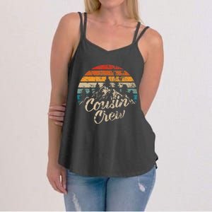 Cousin Crew Camping Outdoor Sunset Summer Camp Women's Strappy Tank