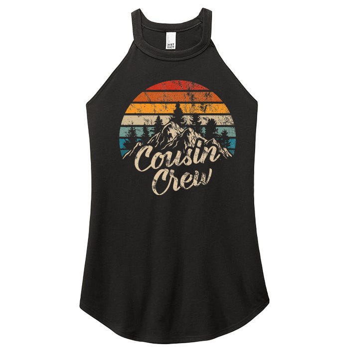 Cousin Crew Camping Outdoor Sunset Summer Camp Women's Perfect Tri Rocker Tank