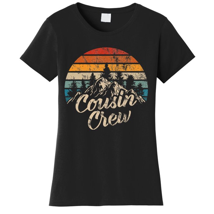 Cousin Crew Camping Outdoor Sunset Summer Camp Women's T-Shirt