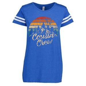 Cousin Crew Camping Outdoor Sunset Summer Camp Enza Ladies Jersey Football T-Shirt