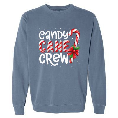 Candy Cane Crew Funny Matching Christmas Candy Lover Xmas Garment-Dyed Sweatshirt