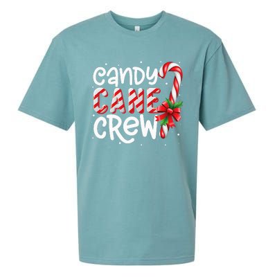 Candy Cane Crew Funny Matching Christmas Candy Lover Xmas Sueded Cloud Jersey T-Shirt