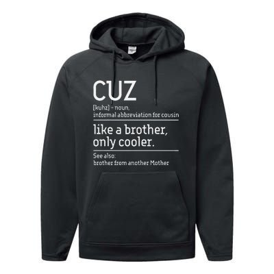 Cuz Cousin Cousins Matching Family Member Childhood Performance Fleece Hoodie