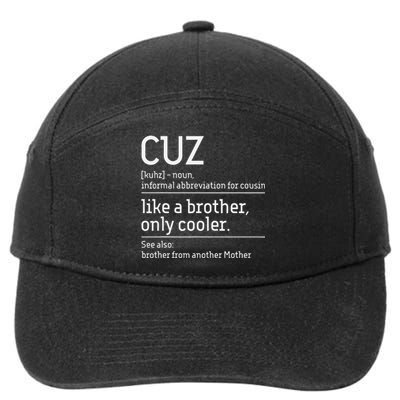 Cuz Cousin Cousins Matching Family Member Childhood 7-Panel Snapback Hat