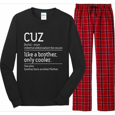 Cuz Cousin Cousins Matching Family Member Childhood Long Sleeve Pajama Set