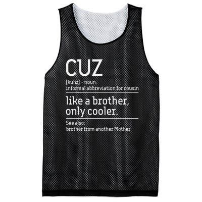 Cuz Cousin Cousins Matching Family Member Childhood Mesh Reversible Basketball Jersey Tank