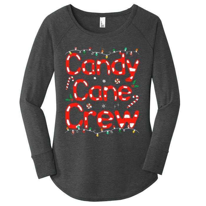 Candy Cane Crew Funny Christmas Candy Cane Lover Xmas Pajama Women's Perfect Tri Tunic Long Sleeve Shirt