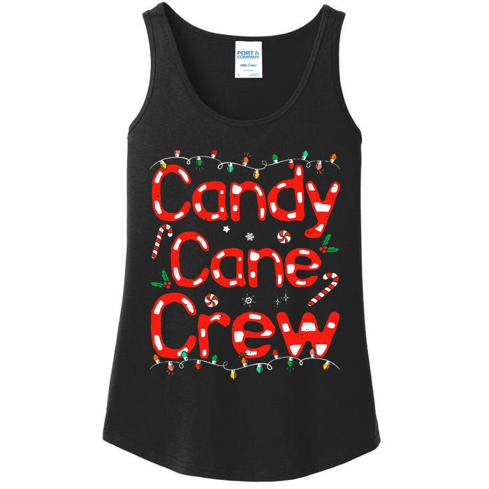 Candy Cane Crew Funny Christmas Candy Cane Lover Xmas Pajama Ladies Essential Tank