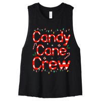 Candy Cane Crew Funny Christmas Candy Cane Lover Xmas Pajama Women's Racerback Cropped Tank