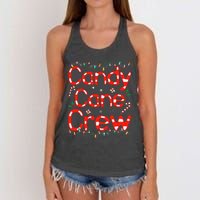 Candy Cane Crew Funny Christmas Candy Cane Lover Xmas Pajama Women's Knotted Racerback Tank