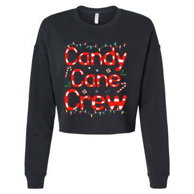 Candy Cane Crew Funny Christmas Candy Cane Lover Xmas Pajama Cropped Pullover Crew