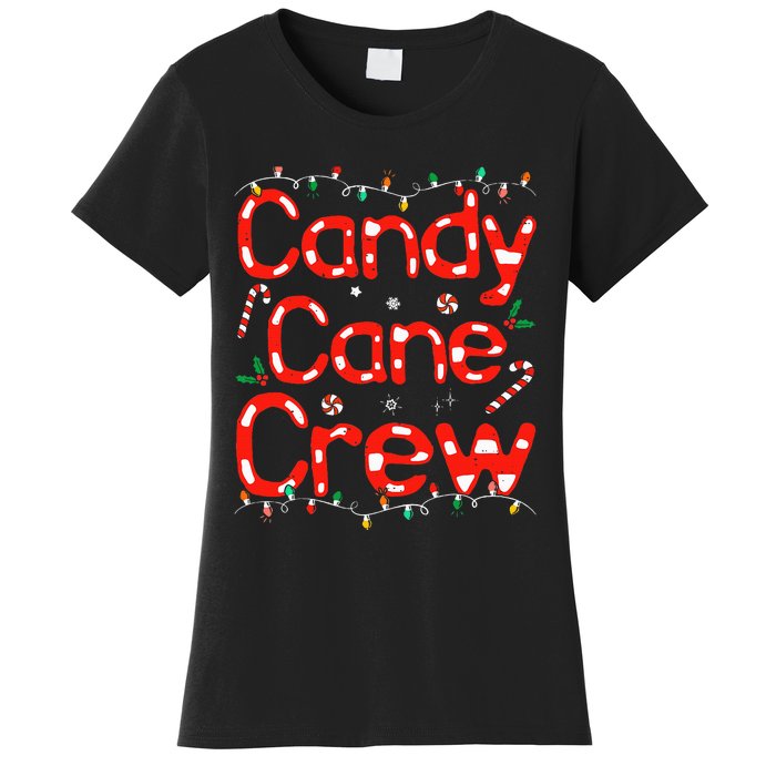 Candy Cane Crew Funny Christmas Candy Cane Lover Xmas Pajama Women's T-Shirt