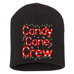 Candy Cane Crew Funny Christmas Candy Cane Lover Xmas Pajama Short Acrylic Beanie