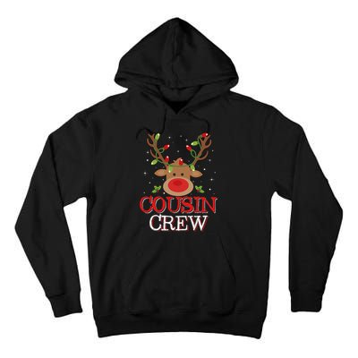 Christmas Cousin Crew Funny Reindeer Matching Pajama Tall Hoodie