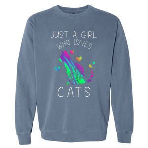 Cute Cat Cat Womens Cat Tees Cat Garment-Dyed Sweatshirt