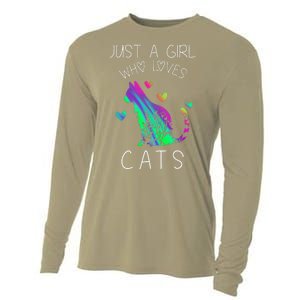 Cute Cat Cat Womens Cat Tees Cat Cooling Performance Long Sleeve Crew