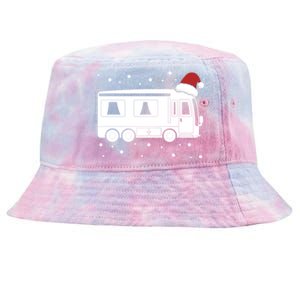 Christmas Caravan Camping Santa Hat Xmas Gift Tie-Dyed Bucket Hat