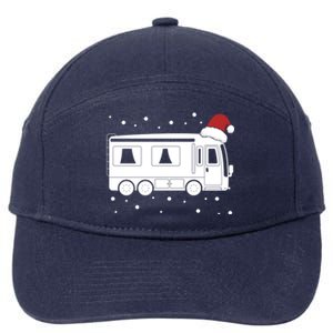 Christmas Caravan Camping Santa Hat Xmas Gift 7-Panel Snapback Hat