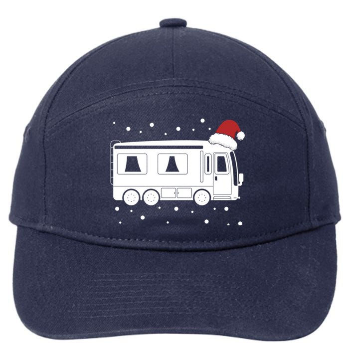 Christmas Caravan Camping Santa Hat Xmas Gift 7-Panel Snapback Hat