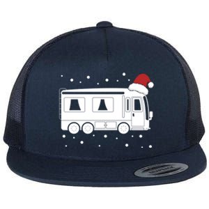 Christmas Caravan Camping Santa Hat Xmas Gift Flat Bill Trucker Hat