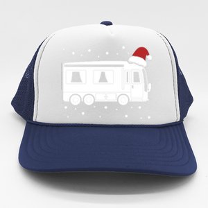 Christmas Caravan Camping Santa Hat Xmas Gift Trucker Hat