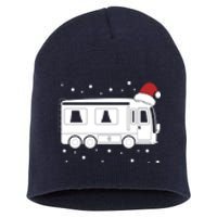 Christmas Caravan Camping Santa Hat Xmas Gift Short Acrylic Beanie