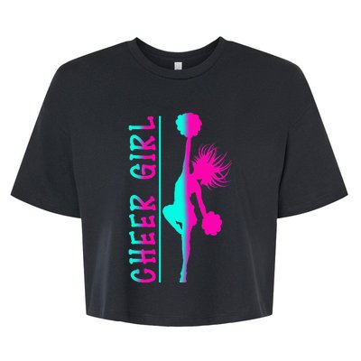 Cheer Cheerleading  Cheering Cheerleader Bella+Canvas Jersey Crop Tee