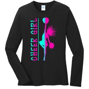 Cheer Cheerleading  Cheering Cheerleader Ladies Long Sleeve Shirt