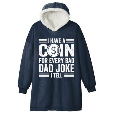 Coin Collector Dad Numismatics Bad Joke Gift Hooded Wearable Blanket