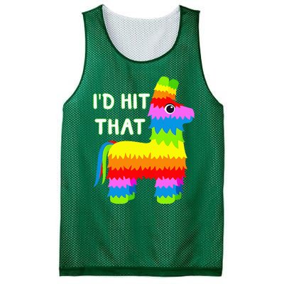 Costume Cinco De Mayo Funny Ideas I'd Hit That Pinata Mesh Reversible Basketball Jersey Tank