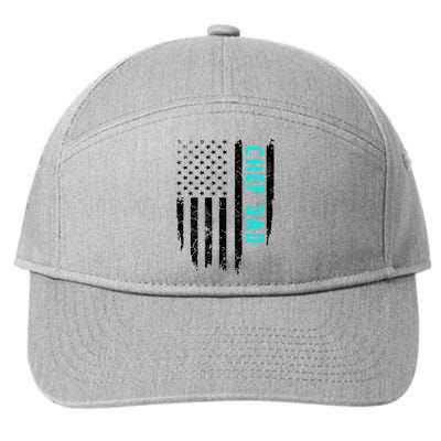 Chef Cook Dad American Flag 4th Of July Fathers Day Gift 7-Panel Snapback Hat