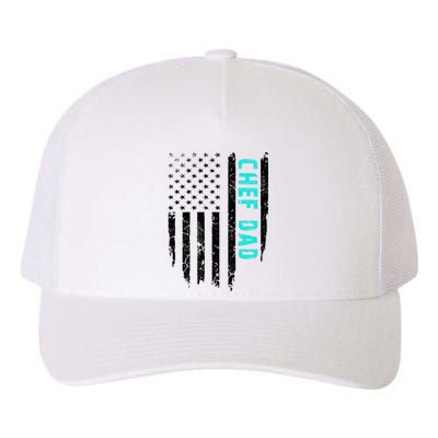 Chef Cook Dad American Flag 4th Of July Fathers Day Gift Yupoong Adult 5-Panel Trucker Hat