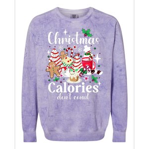 Christmas Calories DonT Count Colorblast Crewneck Sweatshirt