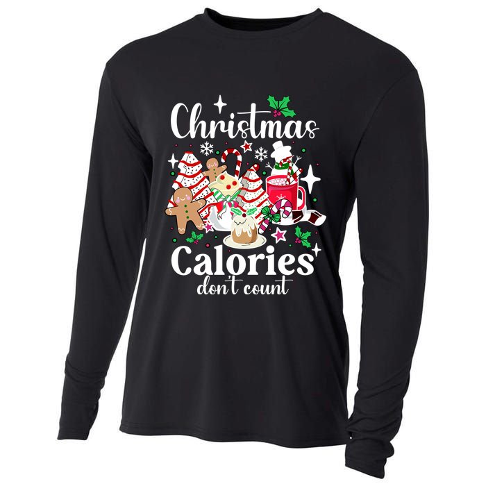 Christmas Calories DonT Count Cooling Performance Long Sleeve Crew