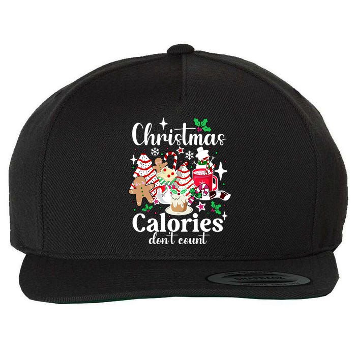 Christmas Calories DonT Count Wool Snapback Cap