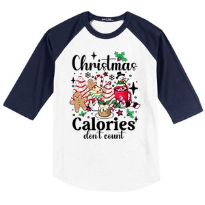 Christmas Calories DonT Count Baseball Sleeve Shirt