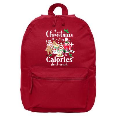 Christmas Calories DonT Count 16 in Basic Backpack