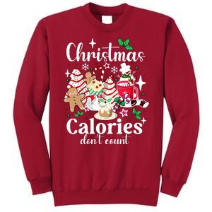 Christmas Calories DonT Count Tall Sweatshirt