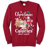 Christmas Calories DonT Count Tall Sweatshirt