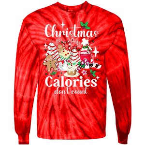 Christmas Calories DonT Count Tie-Dye Long Sleeve Shirt